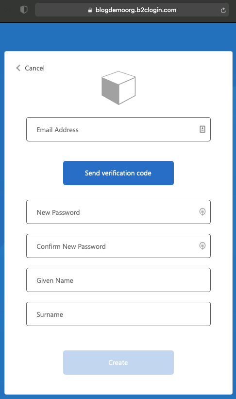 azure b2c login